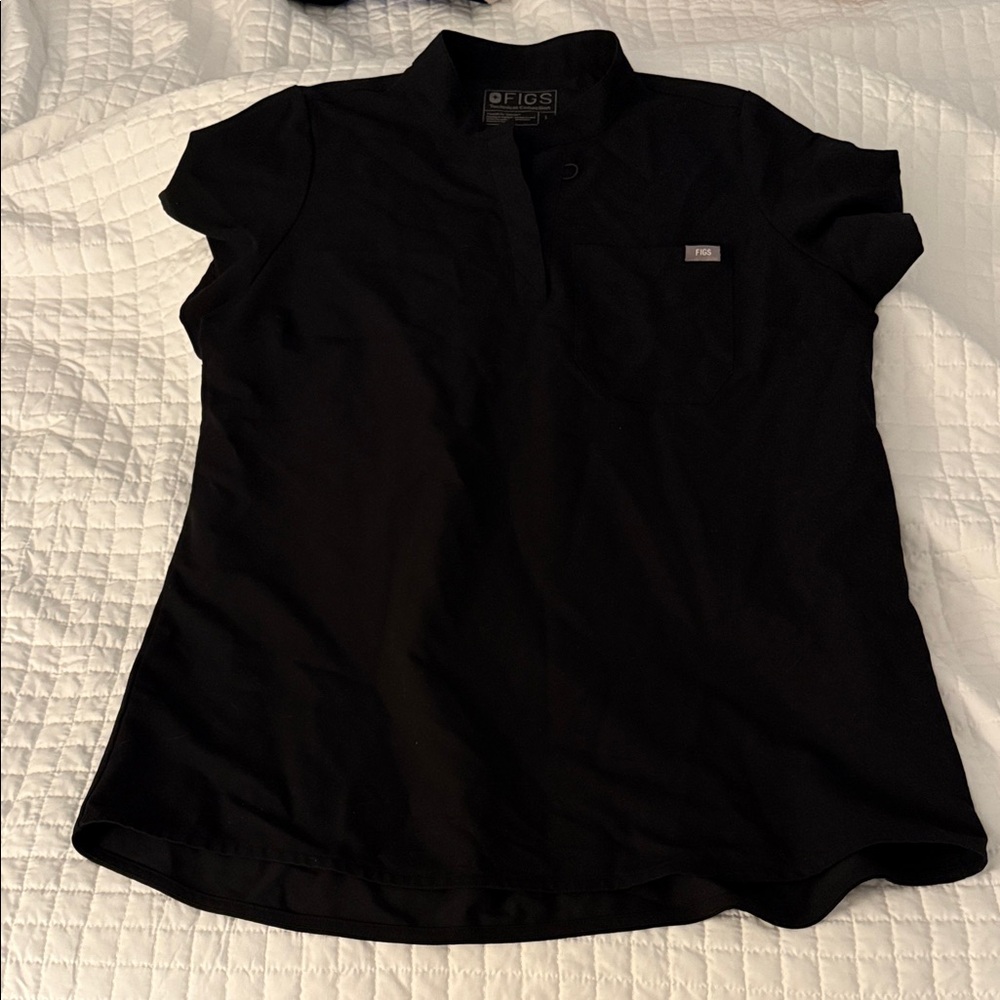 Figs Black Maternity top